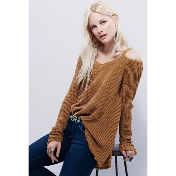 Free People Sweaters - Free People Moonshine Cold Shoulder Knit Henley